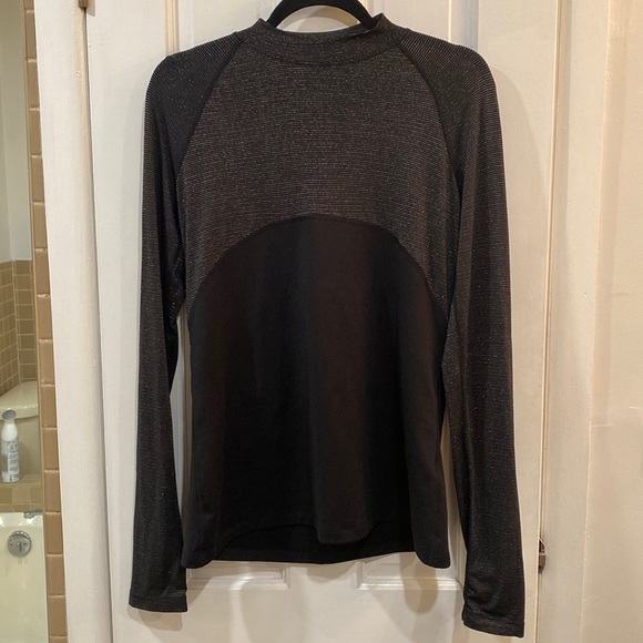 Nike Pro Warm Dri-Fit Sparkle Long Sleeve Slim Fit Womens Size Large - Picture 1 of 6
